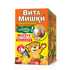 Купить ВитаМишки Multi+ йод+холин жевательные пастилки массой 2500 мг 30 шт цена