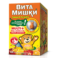 Купить ВитаМишки Multi+ йод+холин жевательные пастилки массой 2500 мг 60 шт цена