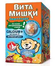 Купить ВитаМишки Calcium+витамин D жевательные пастилки массой 2500 мг 30 шт цена