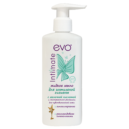 EVO Intimate жидкое мыло для интимной гигиены для чувствительной кожи 200 мл 1 шт