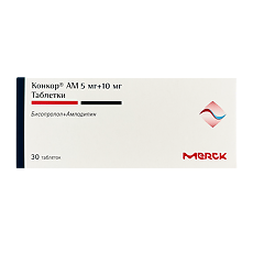 Изображение товара Конкор АМ таблетки 5 мг+10 мг 30 шт