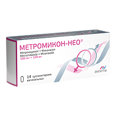 Изображение товара Метромикон-Нео суппозитории вагинальные 500 мг+100 мг 14 шт