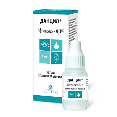 Купить Данцил капли глазные и ушные 0,3 % 5 мл 1 шт цена