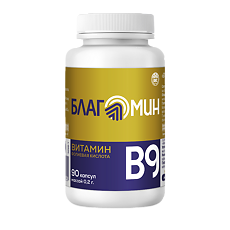 Купить Благомин витамин B9 (фолиевая кислота) капсулы массой 0,2 г 90 шт цена