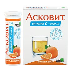 Купить Асковит таблетки шипучие апельсиновые 1 г 10 шт цена