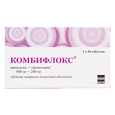 Изображение товара Комбифлокс таблетки покрыт.плен.об. 500 мг+200 мг 10 шт