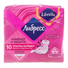 Купить Libresse Ultra Normal прокладки с мягкой поверхностью 10 шт цена