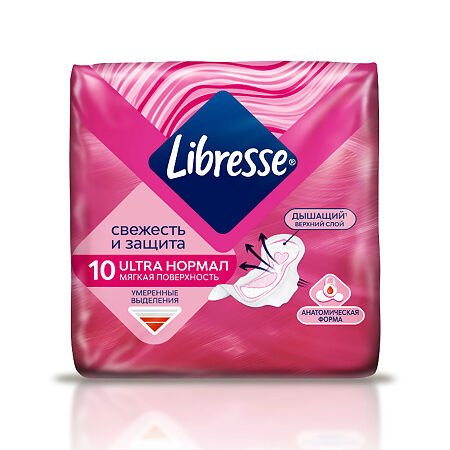 Libresse Ultra Normal прокладки с мягкой поверхностью 10 шт