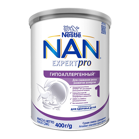 Изображение товара НАН ExpertPro 1 гипоаллергенная сухая смесь для детей с рождения 400 г