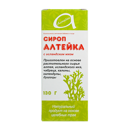 Алтейка сироп с исландским мхом 100 мл 1 шт