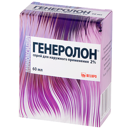 Изображение товара Генеролон спрей для роста волос 2% 60 мл для мужчин и женщин