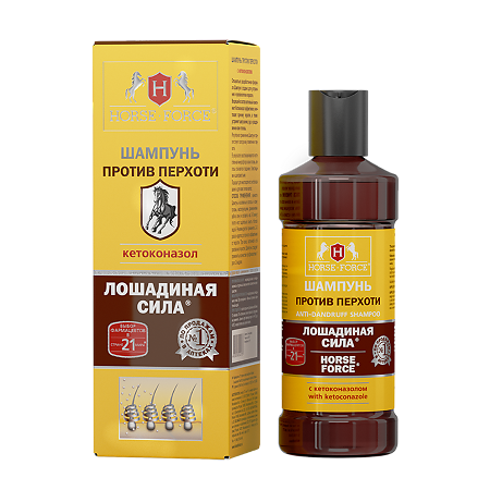 Изображение товара Лошадиная сила шампунь против перхоти с кетоконазолом 250 мл 1 шт
