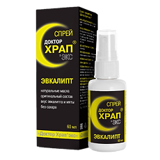 Купить Антихрап Доктор Храп-Экс с эвкалиптом спрей 60 мл 1 шт цена