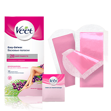 Купить Veet полоски восковые для депиляции нормальной кожи 12 шт цена