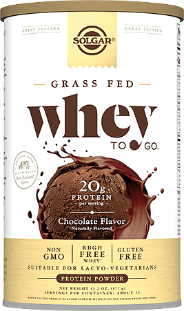 Solgar Белковая сыворотка Вэй ту гоу / Whey to Go Vanilla Protein Powder со вкусом шоколада порошок банка массой 377 г 1 шт