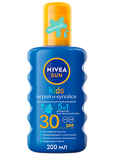 Купить Nivea Sun Солнцезащитный спрей детский увлажняющий 5 в1 SPF30 200 мл 1 шт цена