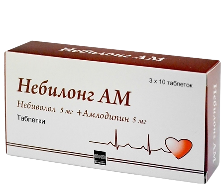 Небилонг АМ таблетки 5 мг+5 мг 30 шт
