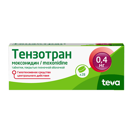 Тензотран таблетки покрыт.плен.об. 0,4 мг 28 шт