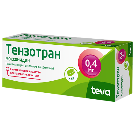 Тензотран таблетки покрыт.плен.об. 0,4 мг 28 шт