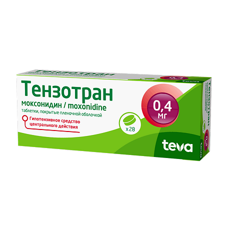 Тензотран таблетки покрыт.плен.об. 0,4 мг 28 шт
