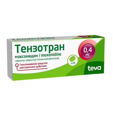 Тензотран таблетки покрыт.плен.об. 0,4 мг 28 шт