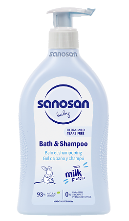 Изображение товара Нежное детское средство для купания и шампунь 500 мл Sanosan Baby