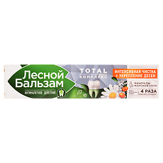 Изображение товара Лесной Бальзам Зубная паста экстракт ромашки облепихи 75 мл 1 шт
