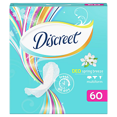 Изображение товара Discreet Прокладки Deo Весенний бриз Multiform ежедневные 60 шт