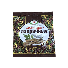Купить Леденцы Лакричные с сахаром 50 г 1 уп цена