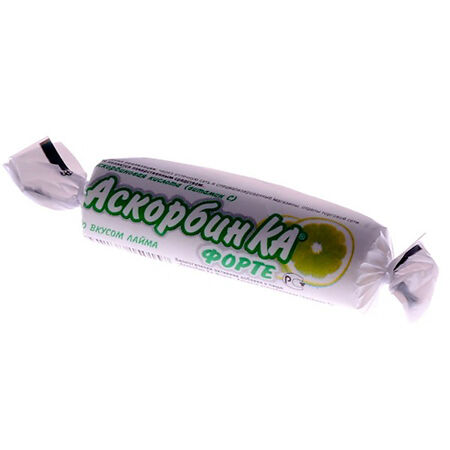Аскорбин Ка Форте жевательные таблетки массой 3 г со вкусом лайма 10 шт