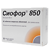 Сиофор 850 таблетки покрыт.плен.об. 850 мг 60 шт