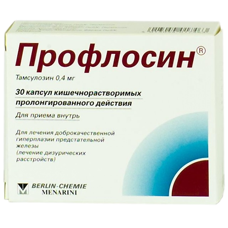 Профлосин капсулы кишечнорастворимые с пролонг высвобождением 0,4 мг 30 шт