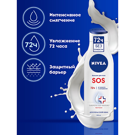 Nivea Бальзам для тела SOS Пантенол для очень сухой кожи 250 мл 1 шт