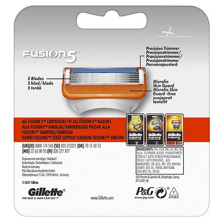 Gillette Fusion сменные кассеты для бритья 4 шт