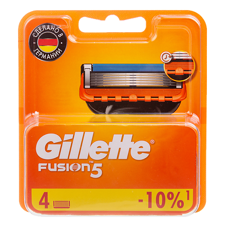 Изображение товара Сменные кассеты Gillette Fusion5 для бритья 4 шт