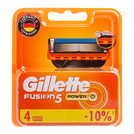 Изображение товара Сменные кассеты Gillette Fusion5 ProGlide Power 4 шт для гладкого бритья