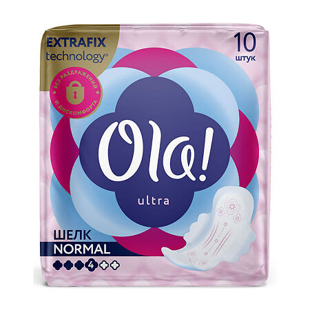 Ola! Прокладки Ultra Normal ультратонкие Шелковистая поверхность 10 шт