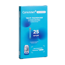 Купить Сателлит Экспресс тест-полоски 25 шт цена