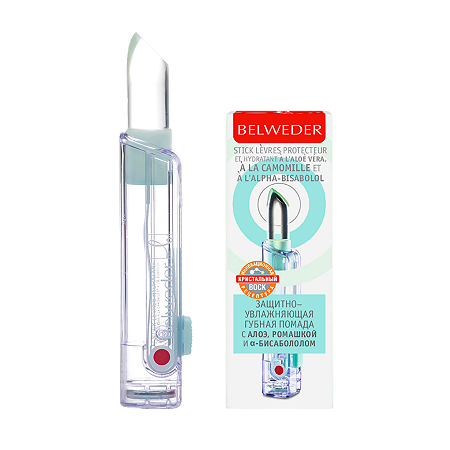 Изображение товара Belweder Помада для губ защитная Кристальный воск с алоэ ромашкой и бисабололом 4 г 1 шт