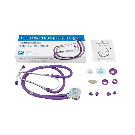 Стетофонендоскоп CS Medica CS-421 фиолетовый, 1 шт