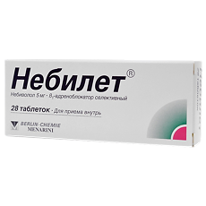 Купить Небилет таблетки 5 мг 28 шт цена