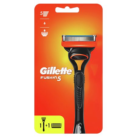Изображение товара Gillette Fusion5 мужской бритвенный станок с 2 кассетами и триммером