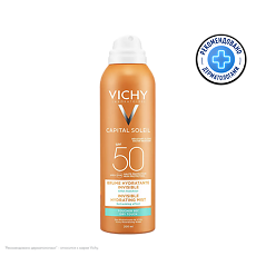 Купить Vichy Capital Soleil Спрей-вуаль увлажняющий SPF50 200 мл 1 шт цена