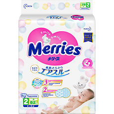Купить Merries Подгузники размер S (4-8 кг) 82 шт цена
