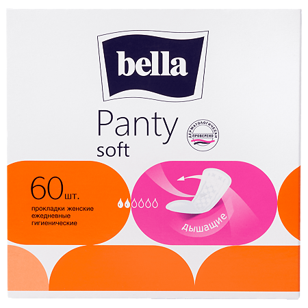 Bella Прокладки Panty soft ежедневные 60 шт