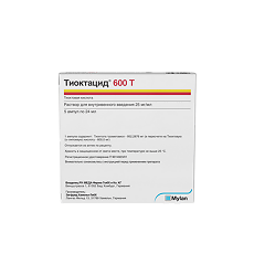 Изображение товара Тиоктацид 600 Т раствор для в/в введ. 25 мг/мл 24 мл 5 шт