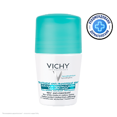 Купить Vichy Deodorants Дезодорант-антиперспирант 48 ч шариковый против желтых и белых пятен 50 мл 1 шт цена