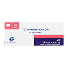 Купить Топирамат Канон таблетки покрыт.плен.об. 25 мг 28 шт цена