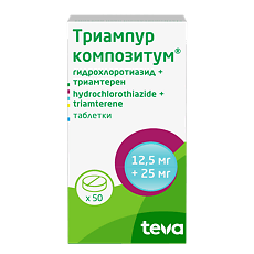 Изображение товара Триампур композитум таблетки 12,5 мг+25 мг 50 шт
