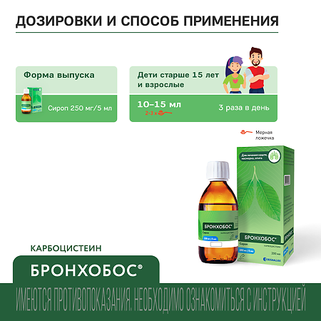 Бронхобос сироп 250 мг/5 мл 200 мл 1 шт